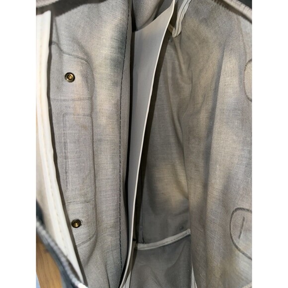 Vintage 14" x 11" European Health Spa Black Leather Gym/Tote Bag VTG 70s - Picture 9 of 10